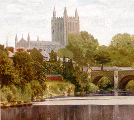Hereford Cathedral and the Wye Bridge